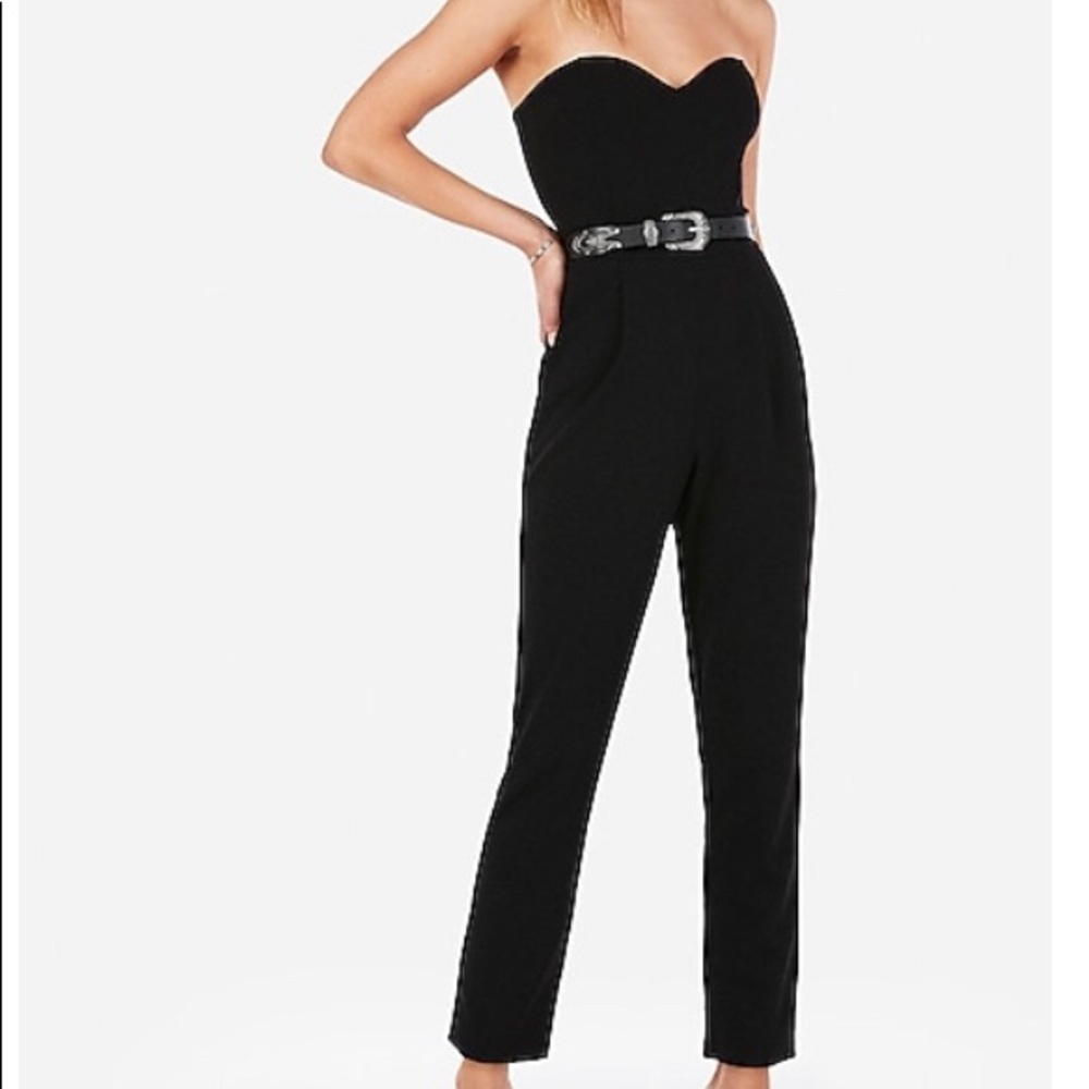 Express Sweetheart Neck Jumpsuit Black